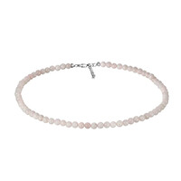 Collar en plata con Cuarzo rosa