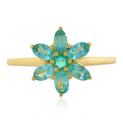 Anillo en plata con Apatita azul