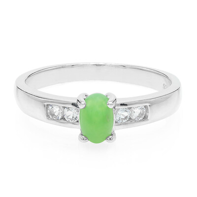 Anillo en plata con Crisoprasa imperial