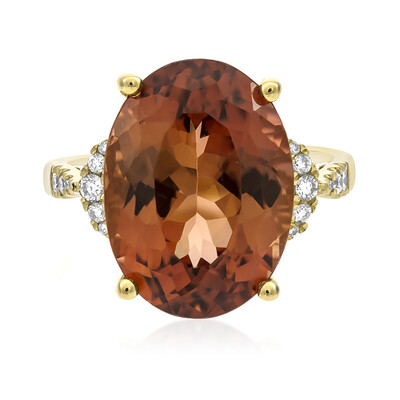 Anillo en oro con Turmalina neón del Congo (CIRARI)