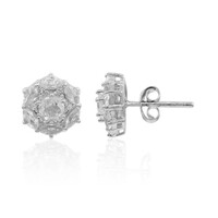 Pendientes en plata con Topacio blanco