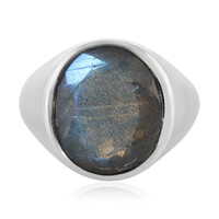 Anillo en plata con Labradorita