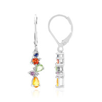 Pendientes en plata con Zafiro amarillo