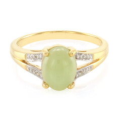 Anillo en plata con Crisoprasa imperial