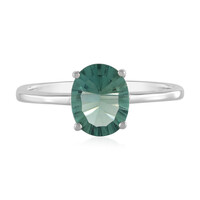 Anillo en plata con Fluorita verde