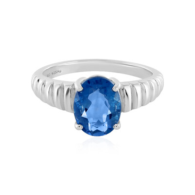 Anillo en plata con Fluorita de color cambiante