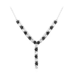 Collar en plata con Zafiro negro