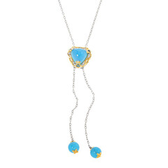 Collar en plata con Calcedonia azul (Gems en Vogue)