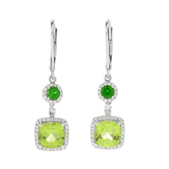 Pendientes en plata con Peridoto