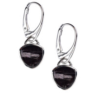 Pendientes en plata con Hiperstena