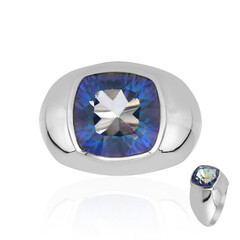 Anillo en plata con Cuarzo Místico azul