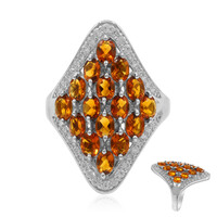Anillo en plata con Citrino de Madeira