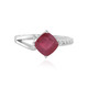 Anillo en plata con Rubí de Madagascar