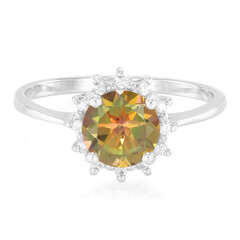 Anillo en plata con Topacio jungla