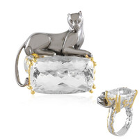 Anillo en plata con Cuarzo blanco (Gems en Vogue)
