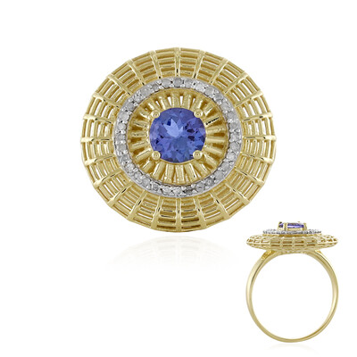 Anillo en oro con Tanzanita AAA (Ornaments by de Melo)