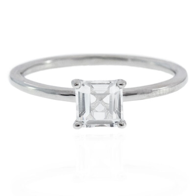 Anillo en plata con Topacio blanco