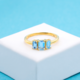 Anillo en plata con Aguamarina de Brasil