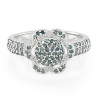 Anillo en plata con Diamante fantasía