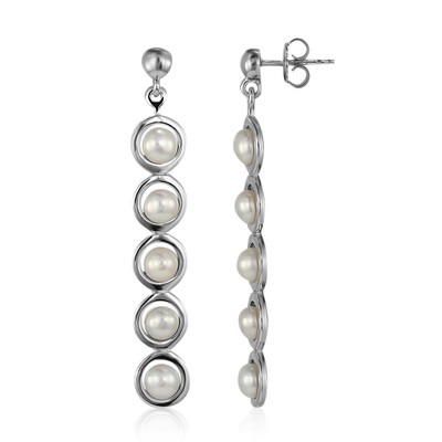Pendientes en plata con Perla Freshwater