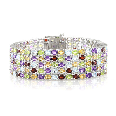Brazalete en plata con Amatista de Zambia