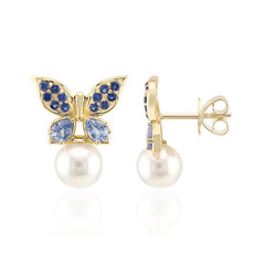 Pendientes en oro con Perla de Akoya (Michelle Albala)