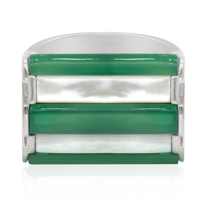 Anillo en plata con Ágata verde (Memories by Vincent)