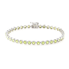 Brazalete en plata con Peridoto