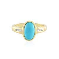 Anillo en plata con Turquesa bella durmiente