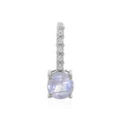 Colgante en plata con Piedra de Luna arcoíris