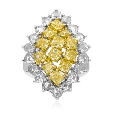 Anillo en oro con Diamante amarillo SI2 (CIRARI)