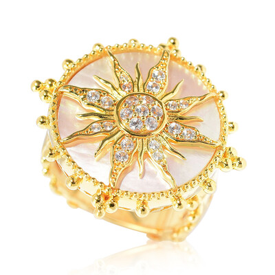 Anillo en plata con Nácar (Dallas Prince Designs)