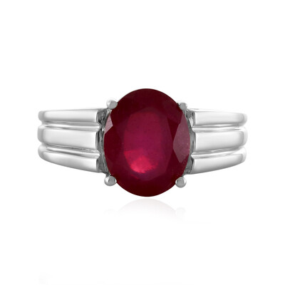 Anillo en plata con Rubí de Madagascar