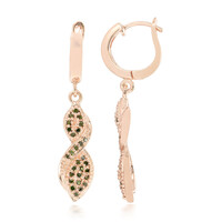 Pendientes en plata con Diamante fantasía