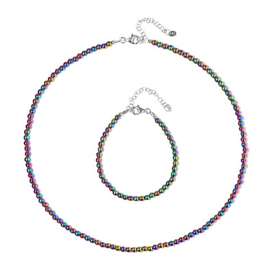Set en plata con Hematita mística