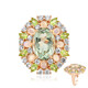 Anillo en plata con Amatista verde