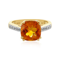 Anillo en plata con Citrino de Madeira