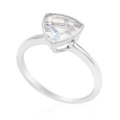 Anillo en plata con Cuarzo azul lunar