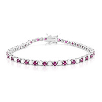 Brazalete en plata con Rodolita