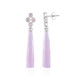 Pendientes en oro con Calcedonia lavanda (KM by Juwelo)