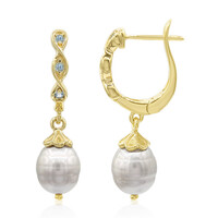 Pendientes en plata con Perla Freshwater (TPC)