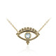 Collar en plata con Topacio azul cielo (M de Luca)