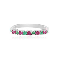 Anillo en plata con Rubí