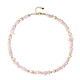 Collar en plata con Cuarzo rosa (Riya)