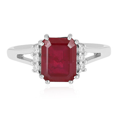 Anillo en plata con Rubí de Madagascar