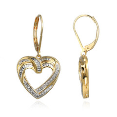 Pendientes en latón con Diamante I3 (I) (Juwelo Style)