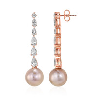 Pendientes en plata con Perla Ming