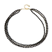 Collar en plata con Espinela negra
