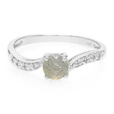 Anillo en plata con Espectrolita