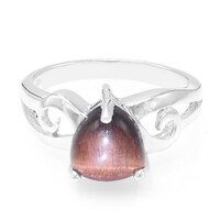 Anillo en plata con Ojo de tigre rojo